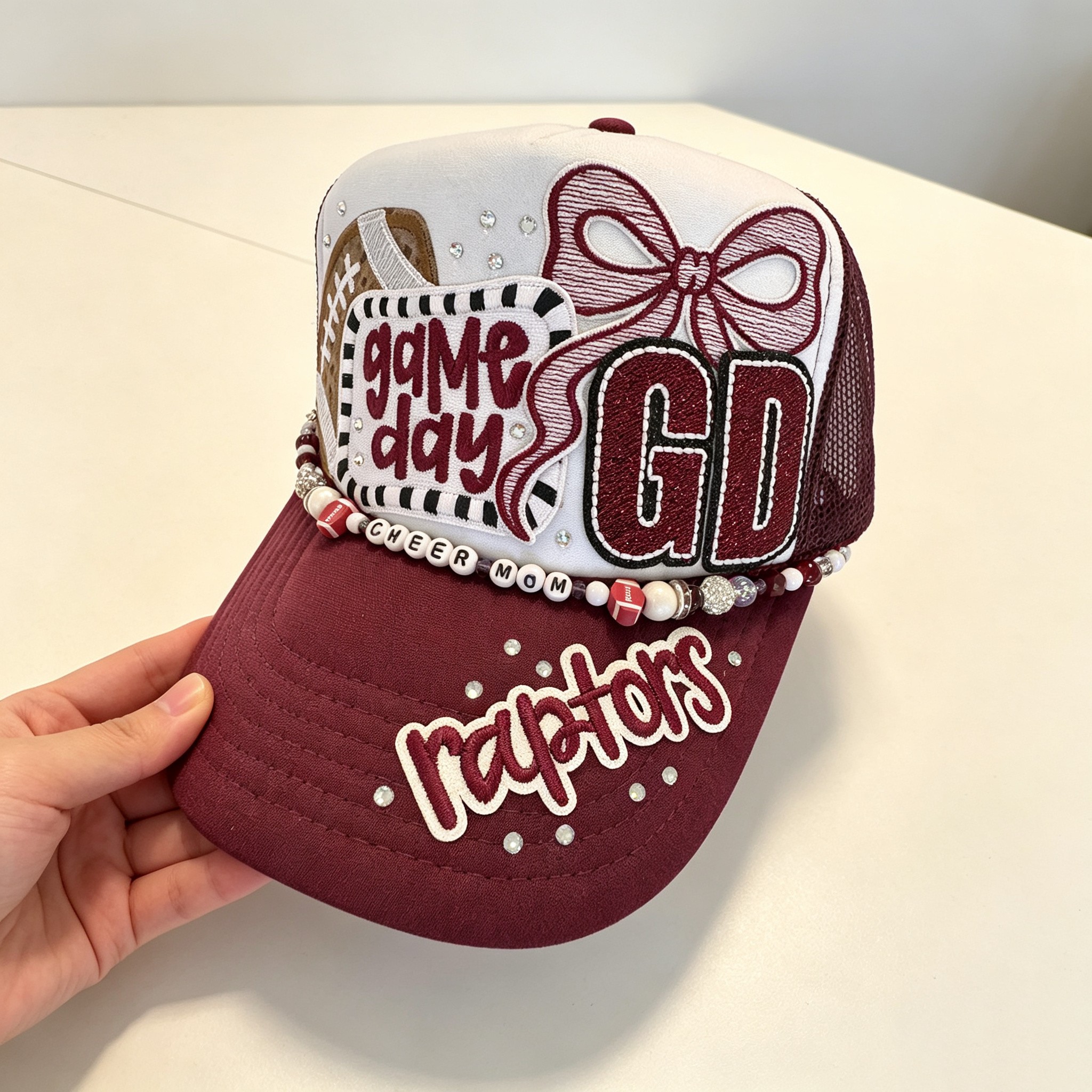 Personalized Football Trucker Hat Custom Team Spirit Hat Perfect for Game Day