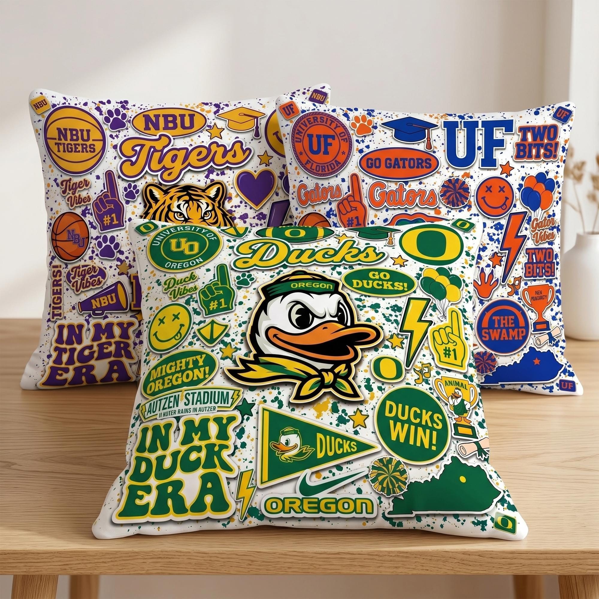 Personalized University Campus Pillow Custom College School Mascot Pillow Game Day Gift Ideas