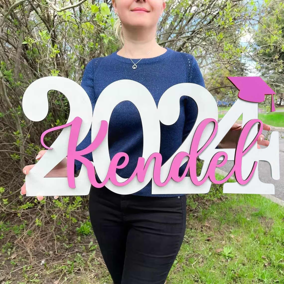 Custom Graduation Decor Name Sign Graduation Party Centerpiece