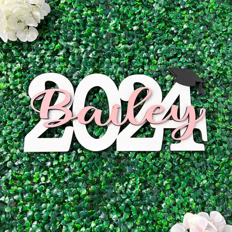 Custom Graduation Decor Name Sign Graduation Party Centerpiece