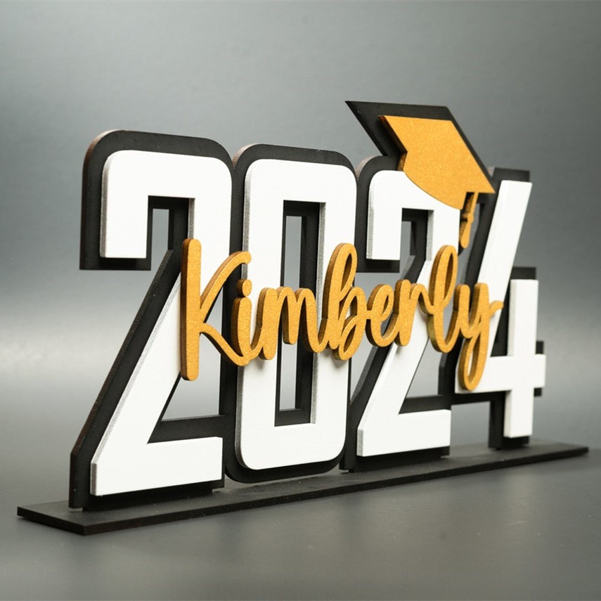 Custom Graduation Decor Name Sign Graduation Party Centerpiece