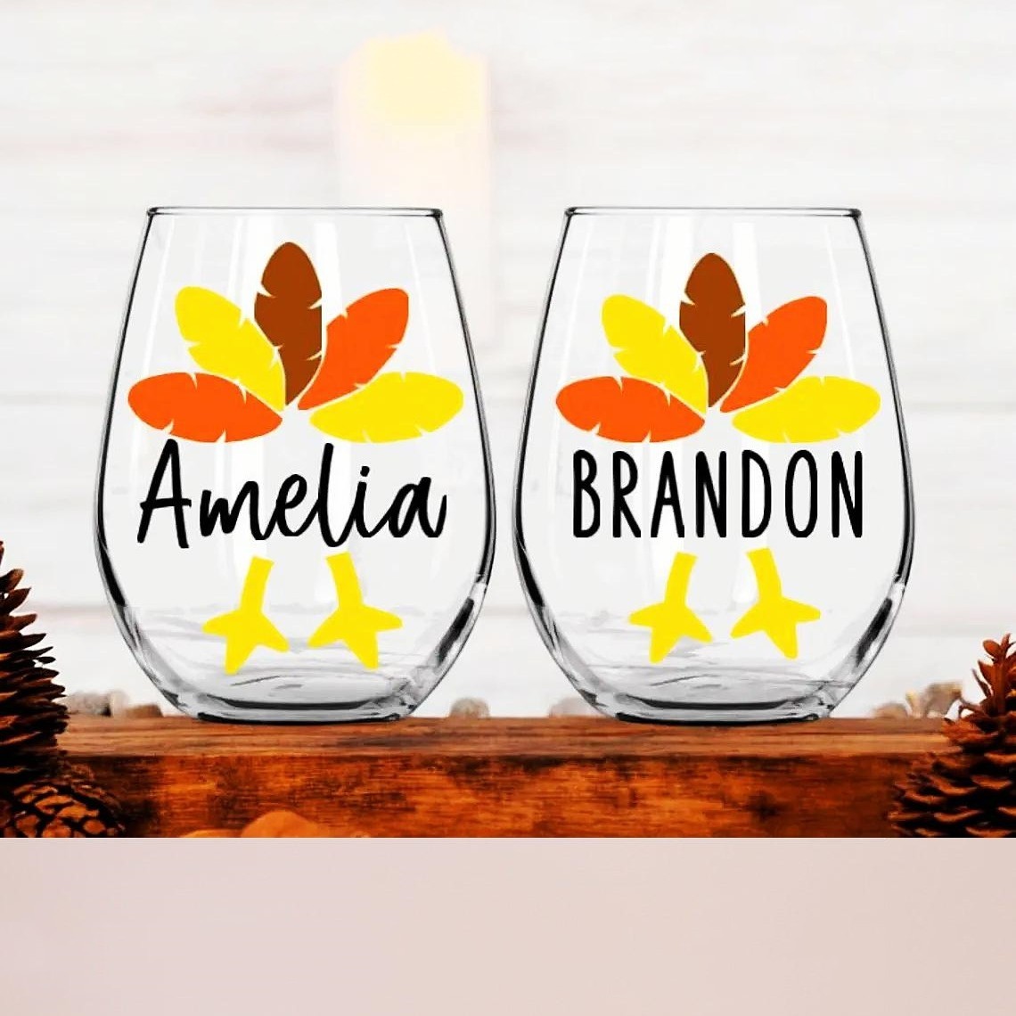 Personalized Thanksgiving Fall Kids Cup Party Favors