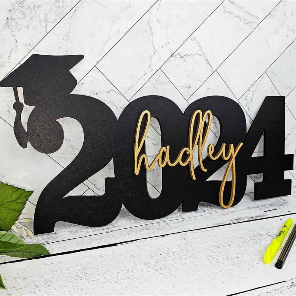 Custom Graduation Decor Name Sign Graduation Party Centerpiece