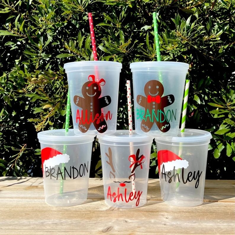 Personalized Christmas Kids Cup Party Favors