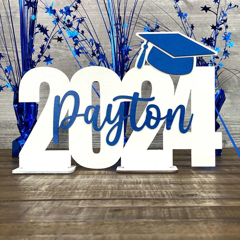 Custom Graduation Decor Name Sign Graduation Party Centerpiece