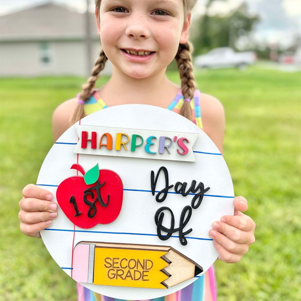Personalized 1st Day Last Day of School Prop Interchangeable Back to School Sign Kit