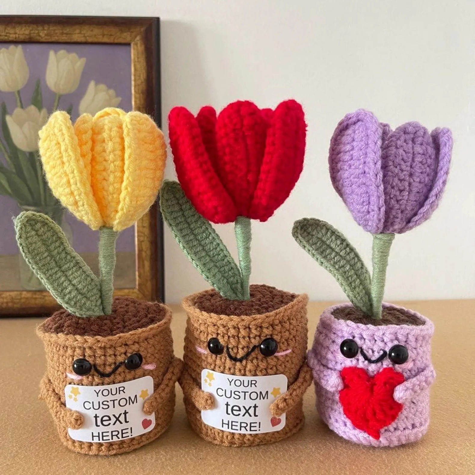 Graduation Gift Personalized Crochet Flower Plant Class of 2026 Gift Handmade Keepsake