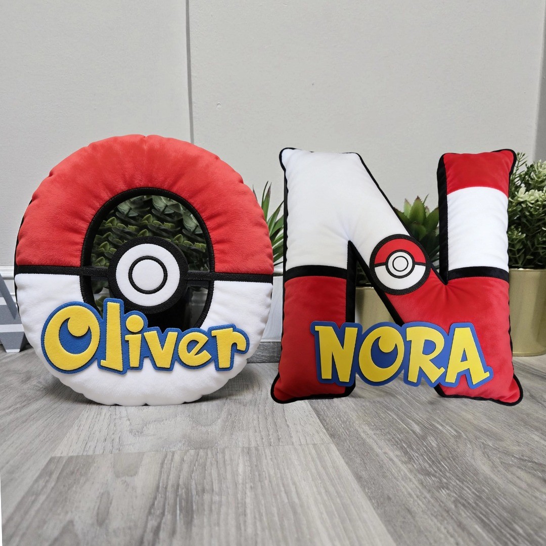 Personalized Monster game Style Pillow Custom Name Plush Gift