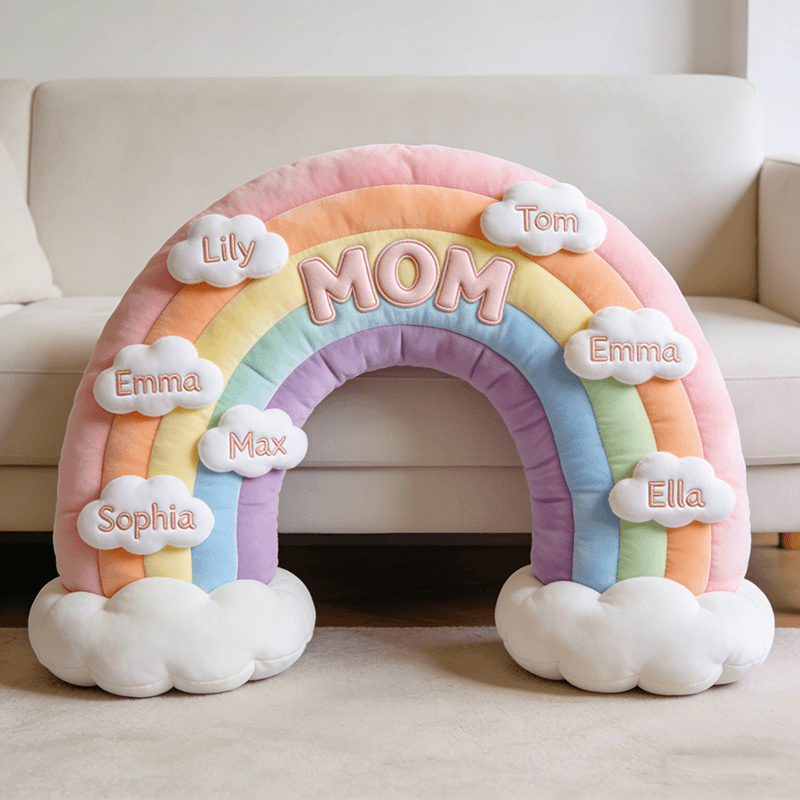 Custom Mother's Day Rainbow Pillow Personalized Gifts For Mother