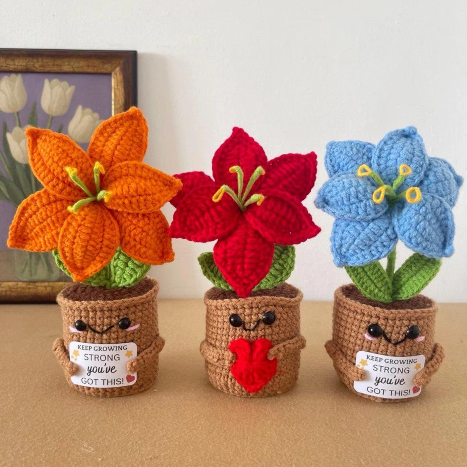 Graduation Gift Personalized Crochet Flower Plant Class of 2026 Gift Handmade Keepsake