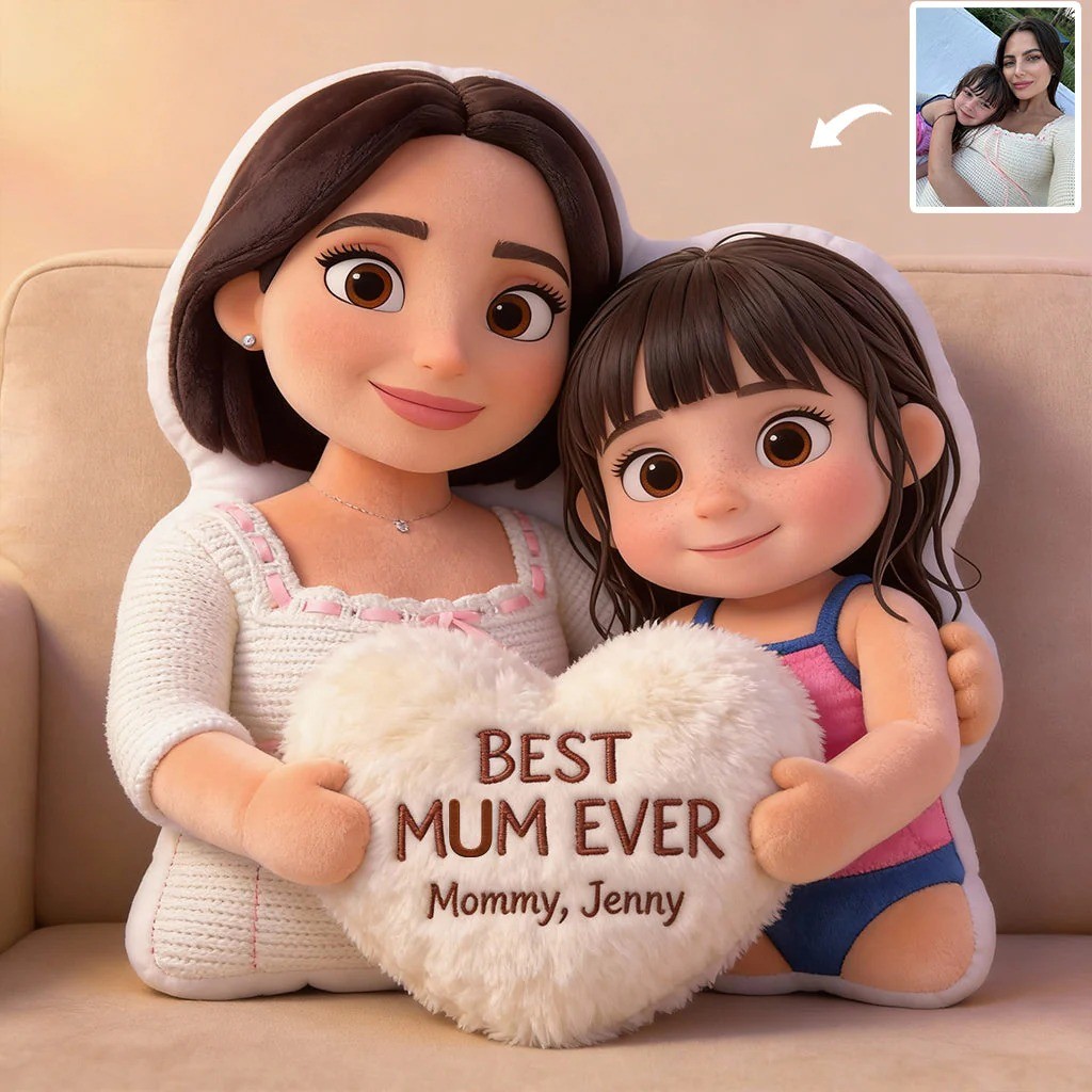 Best Mom Ever - Personalized Mother Faux Fur Shaped Pillow