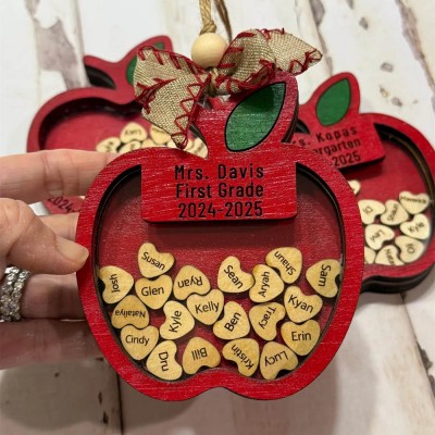 Personalized Teacher Apple Magnet Teacher Appreciation Gifts From Student
