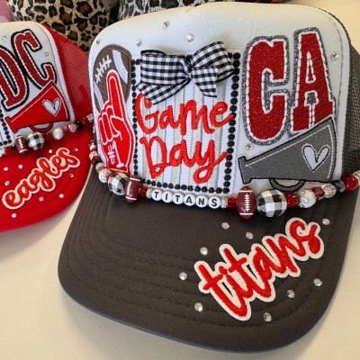 Personalized  Football Trucker Hat Custom Team Spirit Hat Perfect for Game Day