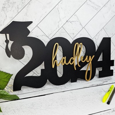 Custom Graduation Decor Name Sign Graduation Party Centerpiece