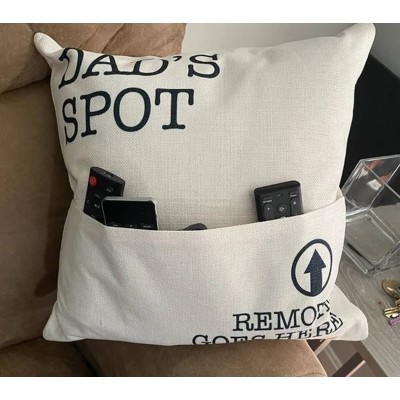 Personalized Grandpa Pocket Punch Needle Pillow Father's Day Gift