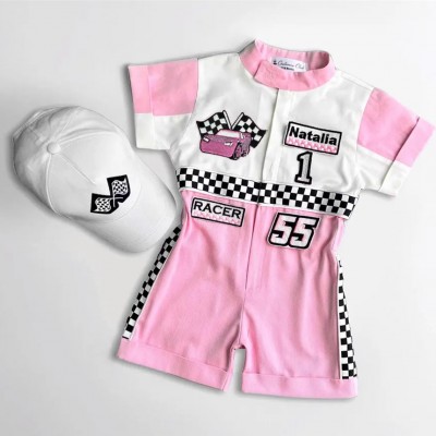 Personalized Kids Racing Jumpsuit for Baby & Toddler Halloween Costume Birthday Gift