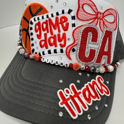 Personalized  Basketball Trucker Hat Custom Team Spirit Hat Perfect for Game Day