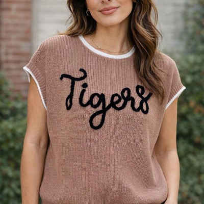 Personalized Chenille Name Sweater Custom Game Day Spirit Top Lightweight Embroidered Gift