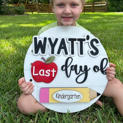 1st Day Last Day of School Prop Interchangeable School Milestones Back to School Sign Kit