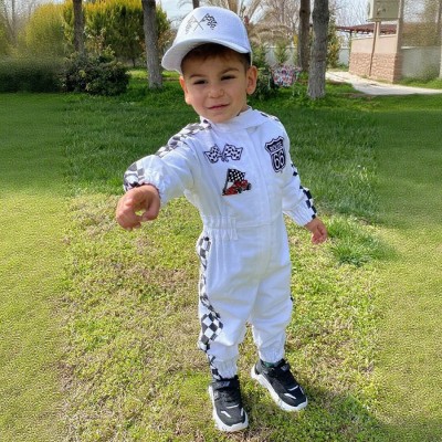 Personalized Kids Racing Jumpsuit for Baby & Toddler Halloween Costume Birthday Gift