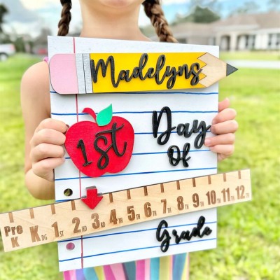 1st Day Last Day of School Prop Interchangeable School Milestones Back to School Sign Kit