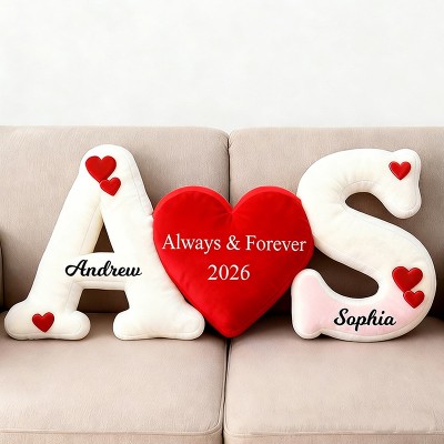 Personalized Letter Pillow with Custom Name Perfect for Valentine's Day Gift  3D Print Pillow