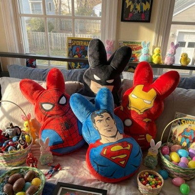 Personalized Easter Bunny Family Plush Pillow Custom Name Pillow, Easter Basket Gift Kids Pillow Gift for Boy or Girl