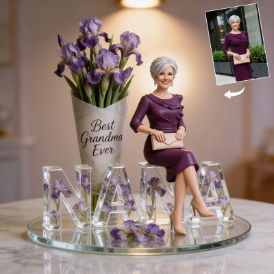 Custom Any Photo Perfect Gift For Mom, Grandma Mother Custom Shaped Acrylic Plaque