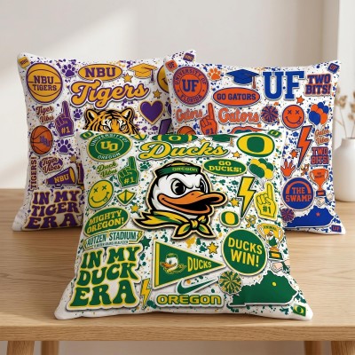 Personalized University Campus Pillow Custom College School Mascot Pillow Game Day Gift Ideas