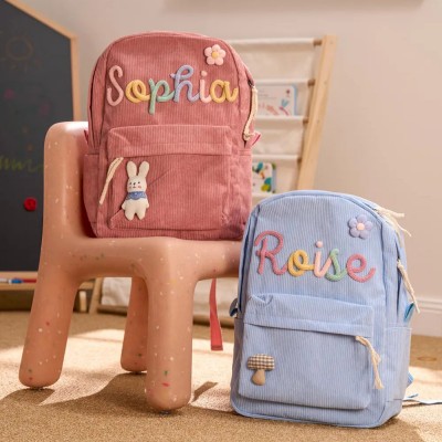Personalized Kids Name Backpack School Bag For Girl Boy Gift