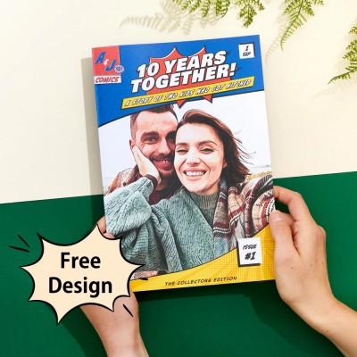 Personalized Comic Book For Couple Valentine's Day Anniversary Gift