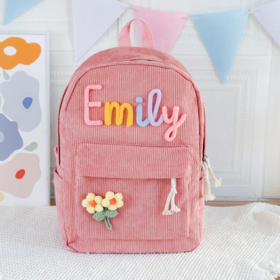 Personalized Kids Name Backpack School Bag For Girl Boy Gift