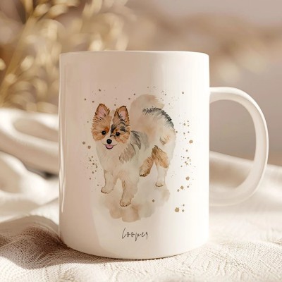 Custom Pet Drawing Portrait Mug For Pet Lover Gift