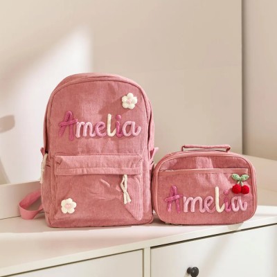 Personalized Kids Name Backpack School Bag For Girl Boy Gift