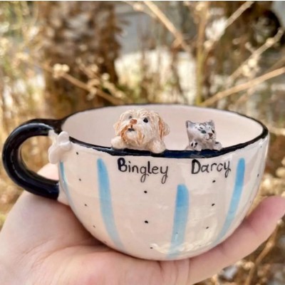 Custom Pet Figure Mug For Pet Lovers Christmas Gift