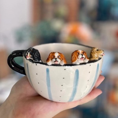 Custom Pet Figure Mug For Pet Lovers Christmas Gift