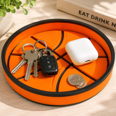 Basketball Catchall Tray Tray Sports Desk Organizer Sports Fan Gift