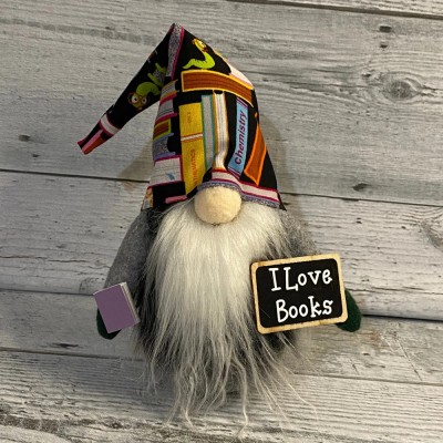 Book Lover Gnome Tiered Tray Home Decor