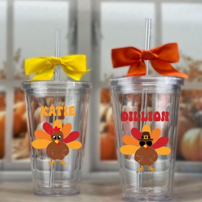 Custom Thanksgiving Cups For Kids Party Favors Gift