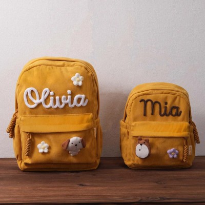 Personalized Kids Name Backpack School Bag For Girl Boy Gift