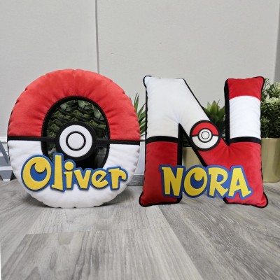 Personalized Monster game Style Pillow Custom Name Plush Gift