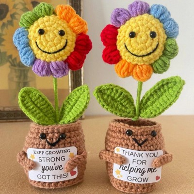 Graduation Gift Personalized Crochet Flower Plant Class of 2026 Gift Handmade Keepsake