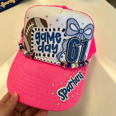 Personalized Football Trucker Hat Custom Team Spirit Hat Perfect for Game Day