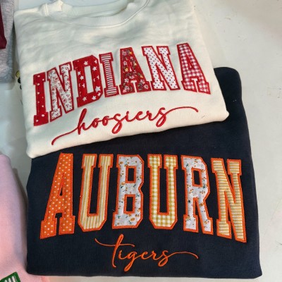 Custom Sports Team Sweatshirt Personalized Applique Embroidered School Spirit Gift