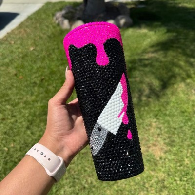 Ghostface Rhinestone Tumbler