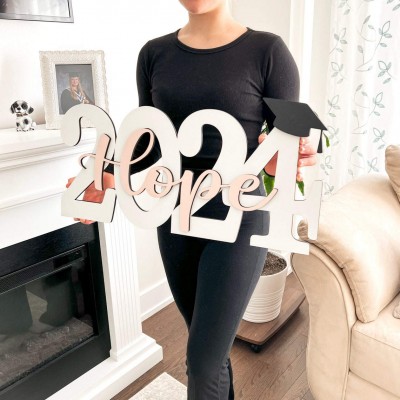 Custom Graduation Decor Name Sign Graduation Party Centerpiece