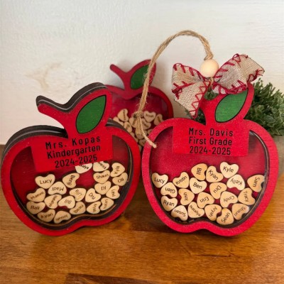 Personalized Teacher Apple Magnet Teacher Appreciation Gifts From Student
