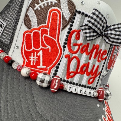 Personalized  Football Trucker Hat Custom Team Spirit Hat Perfect for Game Day