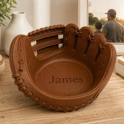 Vintage Baseball Glove Bowl Tray Sports Desk Organizer Baseball Fan Gift