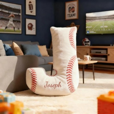 Personalized Baseball Letter Pillow With Name For Game Day Lovers Christmas Gift